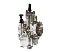 Carb Jetting For Motorbike 2/4-Stroke 50-350cc Power Jet Engine Dirt Bike ATV Scooter 24-34mm Chrome Motorcycle Racing Carburetor Engine Parts(34mm)