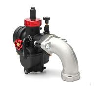 Carb PE 17mm19mm24mm Flange Motorcycle Carburetor With Jets CNC Intake Elbow Manifold Set 2T 4T PitBike ATV Carburettor Kit(PE24mmFLYJ Kit)