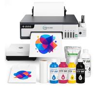 Carbcolords DTF Printer A4 High-Speed Transfer Machine with White Ink Mixing System and Roll Feeder for DIY T-Shirts (Printer+Oven)