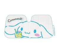 Carbella Cinnamoroll Car Windshield Sun Shade, Official Sanrio Accordion Style Sunshade for Car Window, Cute Kawaii Car Sun Shade Windshield, Cinnamoroll Car Accessories for Women (Lemon Chill)