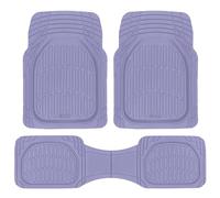 CARBELLA Rubber 4-Piece Lavender Car Floor Mats -Universal Trim To Fit All Weather Lavender Car Accessories - Girl Car Accessories for Women & Cute Car Mats for Women for Girly Car Decor, Truck, & SUV