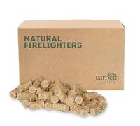 Carbeth Plants - 200 x Natural Firelighters - Eco Friendly Wood Wool Fire Starters - Easy to Light Odourless Clean Burning For Wood Burners, Fire Pits, Fireplaces, Chimineas & BBQ's
