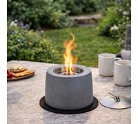 Carbeth Plants Concrete Tabletop Fire Pit - Portable Mini Indoor & Outdoor Fire Bowl