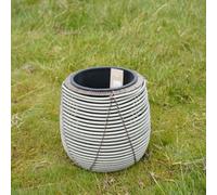 Carbeth Plants Mica Plant Pot - Stylish White Rattan Cane - Medium