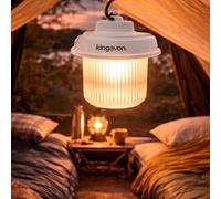 Carbeth Plants Rechargeable Vintage Style Camping Lantern - Warm, Cool & Natural Light Modes - Portable Tent Light with USB Charging Cable - Garden & Outdoor Hanging Lamp