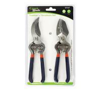 Carbeth Plants Traditional Secateur Set with Comfortable Handles - Duarable Steel - Classic Garden Pruners for Flowers, Shrubs & Plants