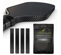 Carbex Lab Pickleball Edge Guard Tape - Carbon Black - 30mm Width for 16mm Paddle - 4-Pack PU Vinyl Strips - Durable Edge Wrap, Wrinkle-Free Shield, Court-Safe Accessory