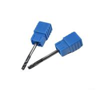 Carbide 4-Flute End Mill Set, 3mm Cutting Diameter, 3mm Shank, HRC45 Hardness, for CNC Milling of Carbon & Alloy Steel, Cast Iron (2-Piece)