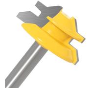 Carbide 45° Lock Miter Router Bit | 8mm Shank Precision Joinery Cutter | Cabinet Frame & Drawer Box Tenon Tool | Zero-Gap Woodworking Milling Bit (8*1-3/8)