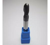 Carbide Ball Nose End Mill 6mm Diameter HRC45 2 Flute for CNC Cutting Tool for General Steel Alloy Die Steel, 1 Pc