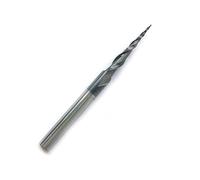 Carbide Ball Nose End Mill, Tapered End Mill for CNC, 2 Flute 4mm Shank Endmill with 0.25mm Radius, TiAlN Coated, 20.5mm Cutting Length