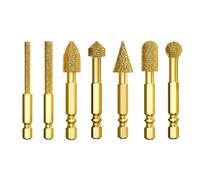 Carbide Burr,Carbide Hexagonal Shank Attachment,Ceramic Drill Bits - for Wood Carving Grinding Cutting Engraving Sanding Routing Rock Crystal Mining Resin Acrylic Burnishing