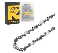 Carbide Chainsaw Chain 18 Inch, 3/8" LP Pitch, .050" Gauge, 62 Drive Links, Fits Poulan, Kobalt, Echo, Ego, Greenworks and More- S62 (1 Chain)