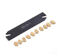 Carbide CNC Parting Grooving Cut Off Tool Holder SPB263 with 10pcs GTN3 Slitting Blades