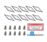 Carbide Cutter Inserts 10 * 30mm With Screws For with 10Pcs and Carbide size 10 * 30mm crafted from Wood these inserts in bending and for general wood turning tasks