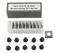 Carbide Cutter Inserts 14 3mm Square 2 0mm Thick 10pcs Compatible with For 25130h 20600h 25131h 40700HCT Woodworking Equipment and Plywood Tools