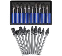 Carbide Cutter Set Rotary Files Tungsten Steel 10pcs Diameter Head Cutter For 3mm End Mill Shank 6mm The Drill Carving Cutting Metal Polishing Engravi