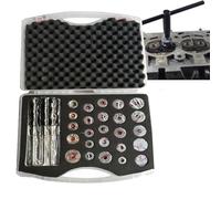 Carbide Diamond Valve Seat Tools Set, 31-Piece Valve Seat Repair Grinding Wheel Kit with Storage Box for Car and Truck Maintenance