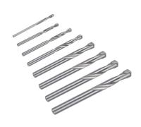 Carbide Drill Bit Set 7-piece 3mm-12mm Masonry Tile Bits for Porcelain Ceramic Concrete Brick Stone Glass and Marble - Gold-Tipped Triangular Shank 80-120mm Length