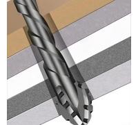 Carbide Eccentric Drill Bit for Glass Tiles 1pc Triangle Shape, Effective Punching Tool with Spiral Design (12mm)
