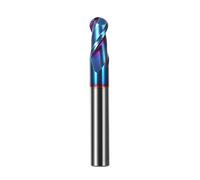 Carbide End Mill 2 Flute HRC65 Ball Nose End Mill R0.5-R6 50L 75L 100L Milling Cutter Alloy Coating Tungsten Steel Tool CNC Maching End Mills