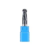 Carbide End Mill, Ball Nose Carbide End Mill,R0.5-R6 CNC Cutting Tools HRC55 2-Flute Tungsten Milling Cutter(R4.0x60L)