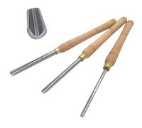 Carbide End Mills, Woodworking Tools,HSS Bowl Gouge for Wood Lathe,5/8", 1/2" Fingernail Spindle and 5/16" Roughing Woodturning(3 Pieces)