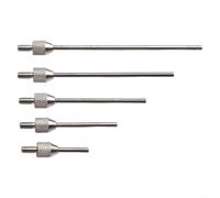 Carbide Flat Point Needles for Dial Indicator, Digital Depth Gauge & Height Gauge - 1.5mm Diameter, M2.5 Thread, 5-Piece