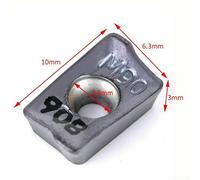 Carbide for CNC Inserts Set (10pcs, 40 Types) for Lathe Turning Tools - KNUX/DCMT/CCMT/RPMT Series, Compatible with Steel, Cast Iron, Stainless Ste(HM90 APKT1003 for PDR IC908)