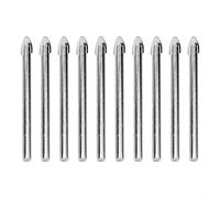 Carbide Glass Ceramic Tile Drill Bits 10pcs with 6mm Tips Suitable for Granite and Other Fragile Materials with Improved Drill Speed and Accuracy