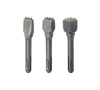 Carbide Hammer Bits 3pcs for Electric Rotary Hammers Optimized for Bush Hammer Finish on Concrete and Cement Surfaces to Improve Plaster Bond Strength