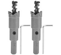 Carbide Hole Cutter Saw Kit Durable Industrial Grade Hole Cutting Tool Set For Metal Thick Plate Steel Iron Stainless Steel Aluminum Plastic Resin FRP Plates 2 Pack With Hex Wrench (φ17mm)