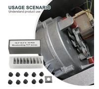 Carbide Indexable Insert for Woodworking Planers, 14.3 mm x 14.3 mm x 2.0 mm Square Straight-Hole Blade, 93.0 HRA Hardness, 10-Piece Pack Compat