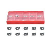 Carbide Indexable Inserts APKT1003PDR IC908, 10 Pcs for Steel and Cast Iron, Turning Insert for Finishing and Semi-Finishing, 10 * 6.3 * 3mm