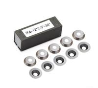 Carbide Indexable Inserts Round Chisel Cutter for Wood Lathe Turning Tools, 12mm Diameter, 2.5mm Thick, 30° Cutting Angle, Solid Carbide Material, Pack of 10