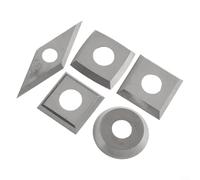 Carbide Insert Set 5 Pieces for Wood Lathe Turning Tools Featuring Various Shapes for Detailed Cutting Work