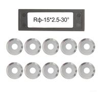 Carbide Inserts for Wood Lathe, 10Pcs 15mm Blades with 30Degree Cutting Angle for Woodturning Projects