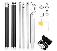 Carbide Lathe Turning Tools for Woodworking, Includes Finisher, Rougher, Detailer, Hollowing Tools with Detachable Alloy Handle and Various Carbide Inserts
