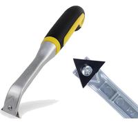 Carbide Paint Scraper, Heavy Duty Triangle Precision Scraper with Ergonomic Grip, Paint Scraper for Wood, Paint Glue Grout Varnish Removing(25cm Blade)