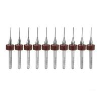 Carbide PCB Drill Bit Set 10PCS for Engraving and Milling on Electronic Prototypes Plastics Composites and Thin Metal Sheets (0.6mm)