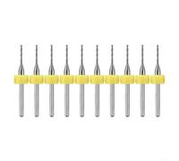 Carbide PCB Drill Bit Set 10PCS for Engraving and Milling on Electronic Prototypes Plastics Composites and Thin Metal Sheets (1.0mm)