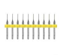 Carbide PCB Drill Bit Set 10PCS for Engraving and Milling on Electronic Prototypes Plastics Composites and Thin Metal Sheets (0.7mm)
