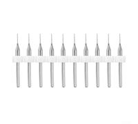 Carbide PCB Drill Bit Set 10PCS for Engraving and Milling on Electronic Prototypes Plastics Composites and Thin Metal Sheets (0.4mm)