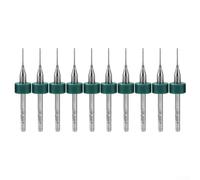 Carbide PCB Drill Bit Set 10PCS for Engraving and Milling on Electronic Prototypes Plastics Composites and Thin Metal Sheets (0.5mm)