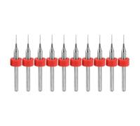 Carbide PCB Drill Bits Set, 10-Piece 0.1-1.0 mm Rotary Engraving Cutter for CNC, Dremel, Circuit Boards, Plastics & Soft Metals