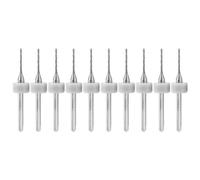 Carbide PCB Drill Bits Set, 10-Piece Rotary Engraving Cutter for CNC Machine, Dremel & Jewelry Tools, 0.1-1.0 mm Cutting Diameter, 3.175 mm Shank, 38 mm Length