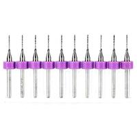 Carbide PCB Rotary Tool 10 Pcs 0.5mm Tungsten Carbide Micro PCB Drill Bits， 1/8" Shank for PCB, Jewelry, CNC, Soft Metals, Print Circuit, Engraving Tool
