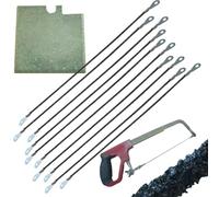 Carbide Rod Saw Blade 300mm x10pk 12 in Tungsten Carbide RodSaw Blade with Eyelets for Hacksaw Frame for Plaster Drywall Cement Board Fibreglass Tile and Cast Iron