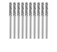 Carbide Rotary Burr Set, 10-Piece C-Type Milling Cutter with 3mm Shank for Metal and Stone, 38mm Length, Silver Carbide Material
