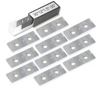 Carbide Square Cutters Insert 30x12x1.5mm 35° for Wood Lathe Turning Tool, 2-Cutting Edge Reversible, Solid Carbide Material, Compatible with Planer Heads and Slotters, 10 Pack